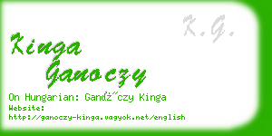 kinga ganoczy business card